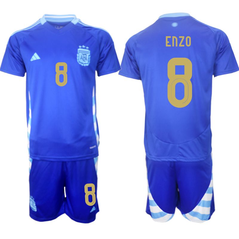Men 2024-2025 Season Argentina away blue #8 Soccer Jersey->argentina jersey->Soccer Country Jersey